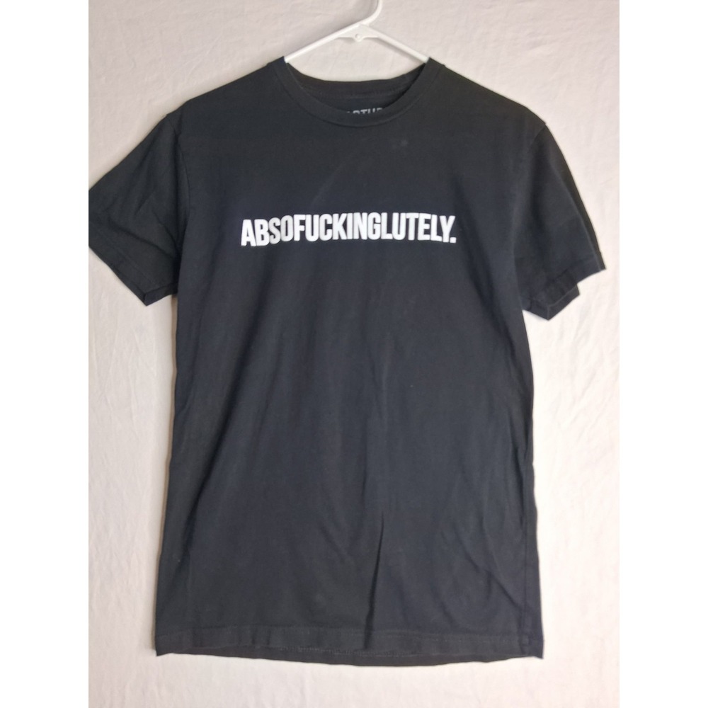 Departure Absofuckinglutely T Shirt Small Black Graphic Slogan Tee Cotton